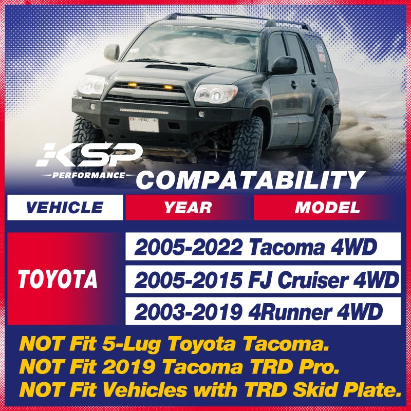 KSP PERFORMANCE KSP Diff Drop, CNC Machined T6 Aircraft Billet Aluminum Differential Drop kit with skid plate drop spacer fit for Tacoma 4Runner 4WD - Image 2